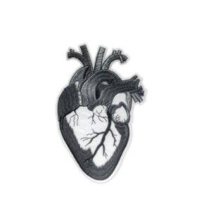 Parche XL Corazón Anatómico Gris 