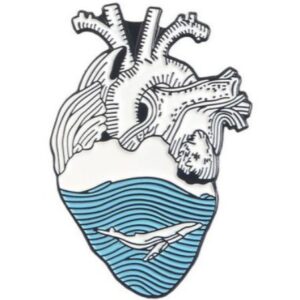 Pin Corazón Olas Ballena