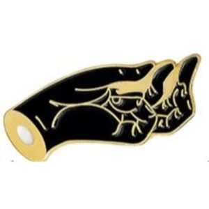 Pin Mano Negra Cortada