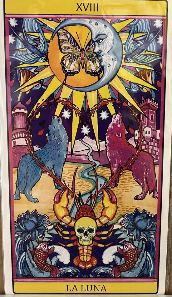 Print A4 Tarot   La luna XVII 