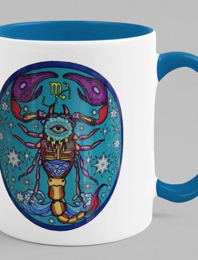 Taza zodiaco-ESCORPIO-El Dios de los Tres
