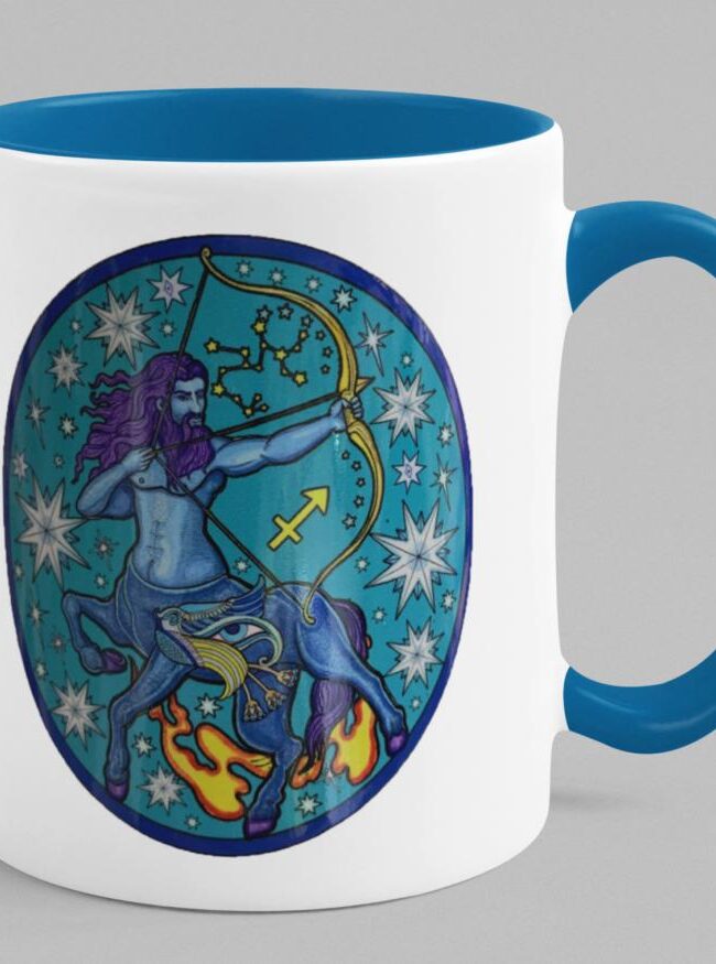 Taza zodiaco-SAGITARIO- El Dios de los Tres
