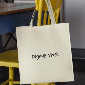 Tote DEJAME VIVIR Nat/Negro