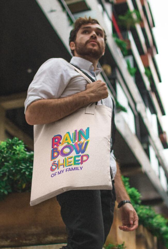 Totebag Rainbow Sheep