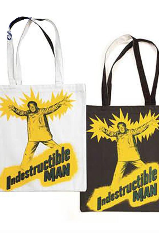 Totebag indestructible man cool kitsch