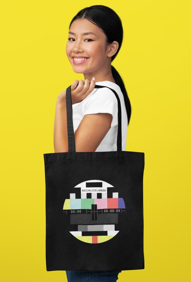 Totebag negro recalculando