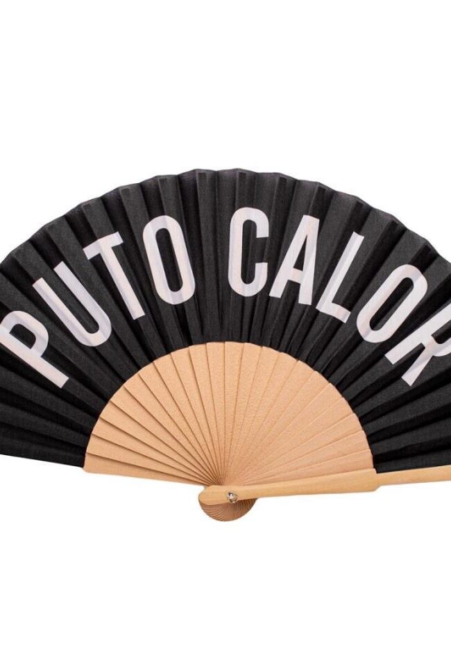 ABANICO PUTO CALOR NEGRO
