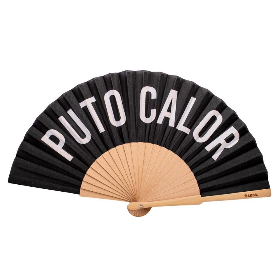 ABANICO PUTO CALOR NEGRO